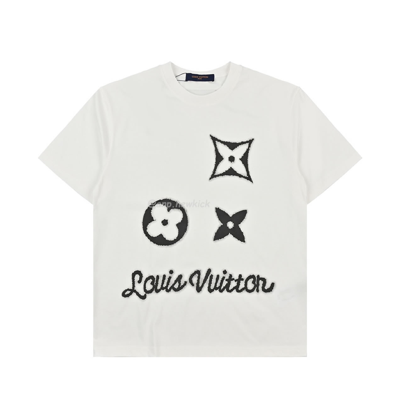 Louis Vuitton 24ss 3d Foam Printed Short Sleeves T Shirt (3) - newkick.vip